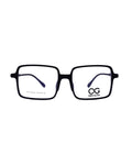 GEN ALFA BoldSquare Black Spectacles Frame for Men & Women – Lightweight Rectangular Design