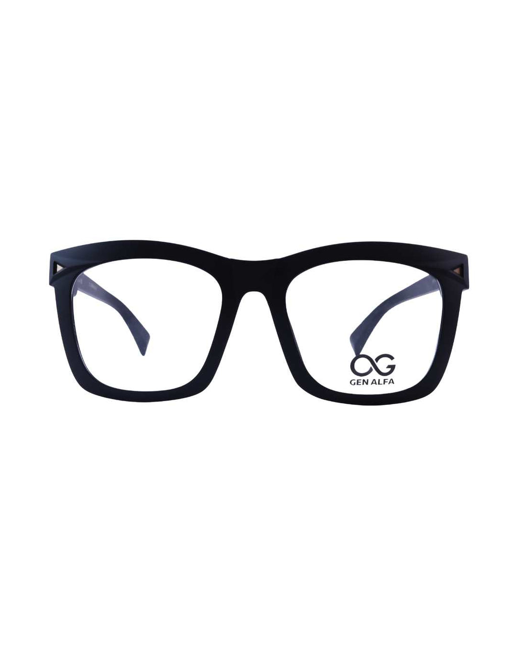 GEN ALFA BoldVision Matte Black Unisex Full-Rim Eyeglass Frame | Classic Square Design