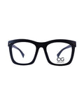 GEN ALFA BoldVision Matte Black Unisex Full-Rim Eyeglass Frame | Classic Square Design