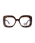 GEN ALFA Leopard Luxe Square Frame – Unisex Fashion Eyeglass Frame