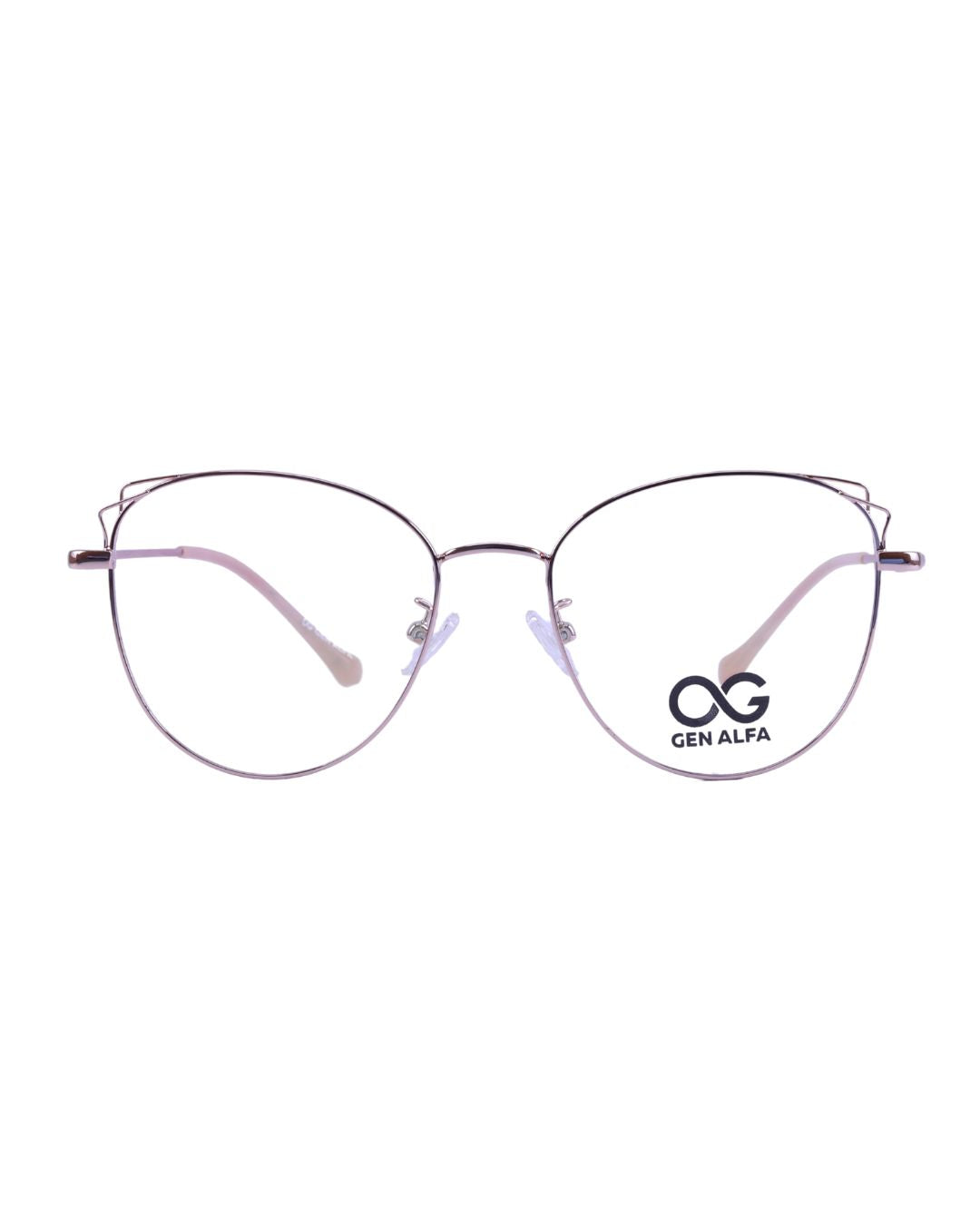GEN ALFA AuraLite RoseGold Women’s Metal Round Spectacle Frame