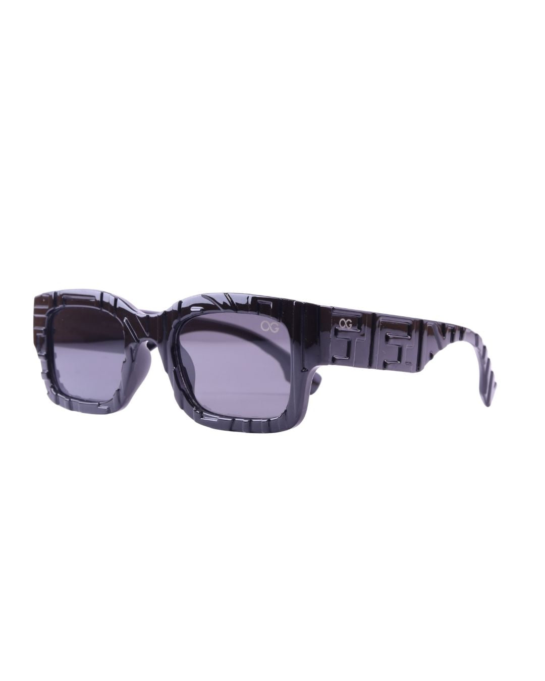 GEN ALFA FrostMaze Textured Sunglasses – UV400 Protection | Black