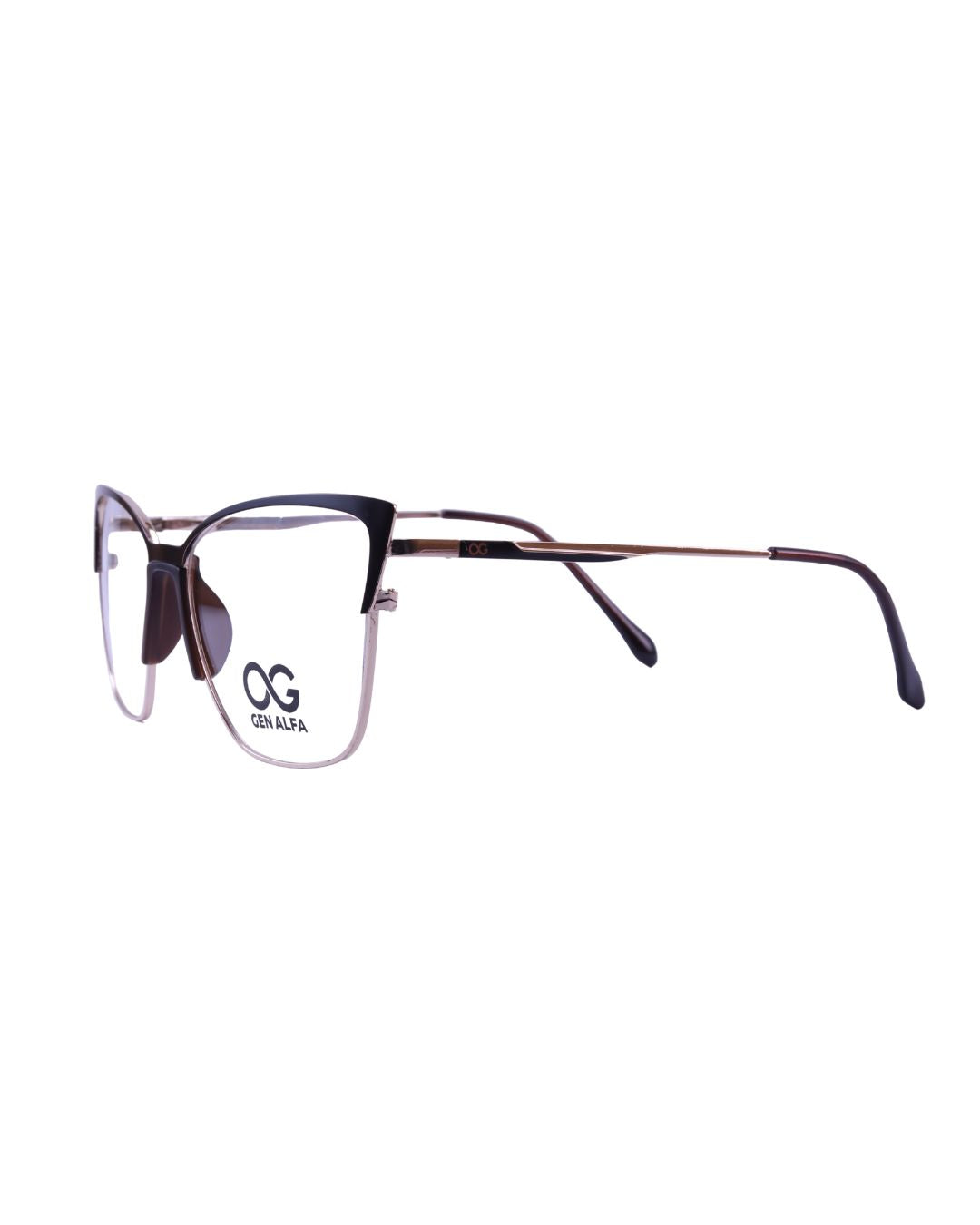 GEN ALFA Monarch Black-Gold Men’s Square Eyeglass Frame