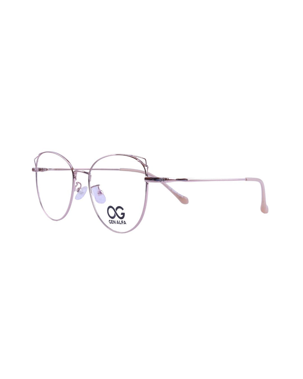 GEN ALFA AuraLite RoseGold Women’s Metal Round Spectacle Frame