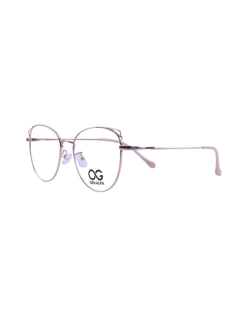 GEN ALFA AuraLite RoseGold Women’s Metal Round Spectacle Frame