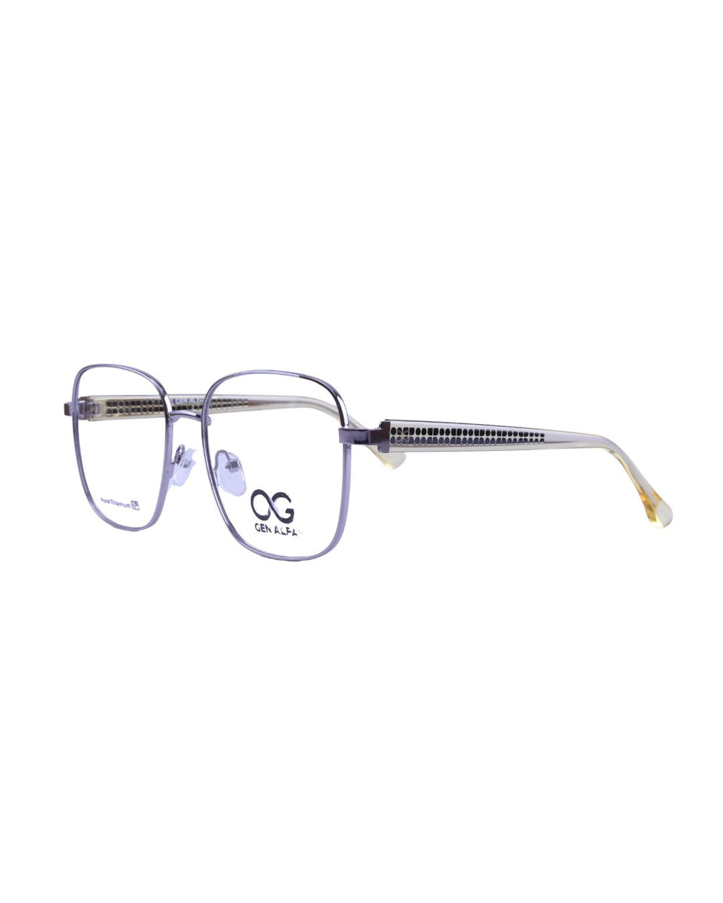 GEN ALFA AeroGrid Silver Unisex Eyeglass Frame