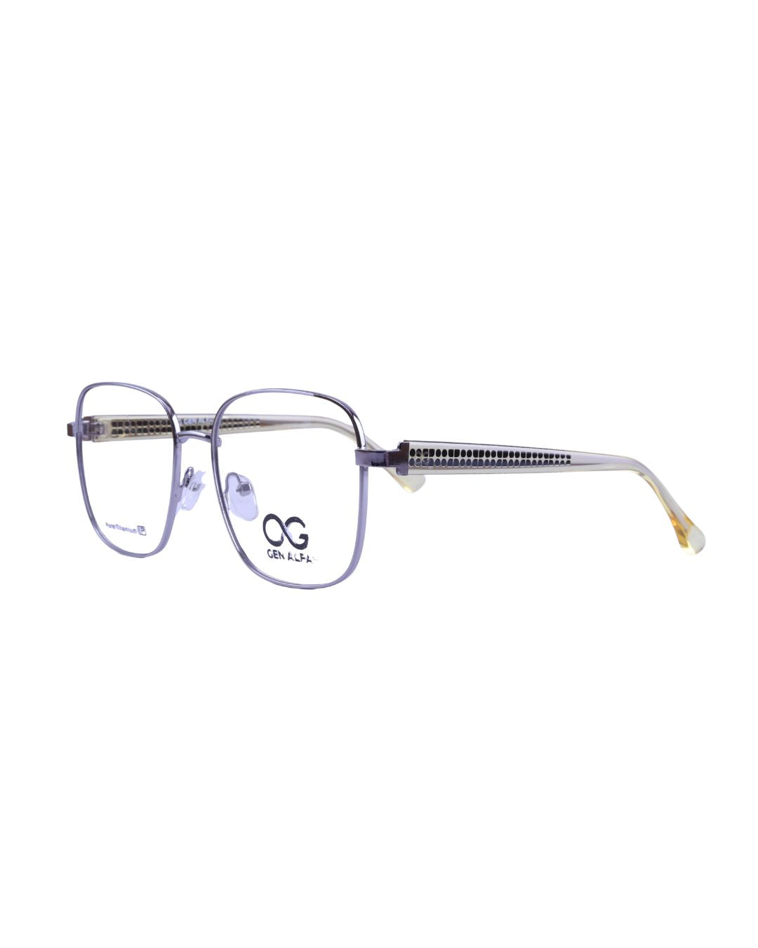 GEN ALFA AeroGrid Silver Unisex Eyeglass Frame
