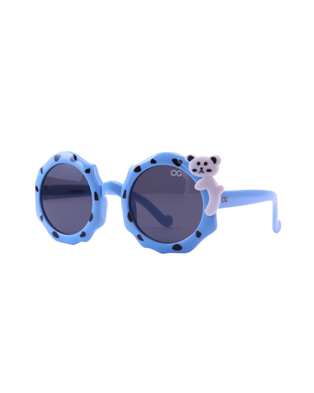 GEN ALFA Kids Sunglasses – Cute Bear Edition | UV400 Protection | Round Frame | Blue