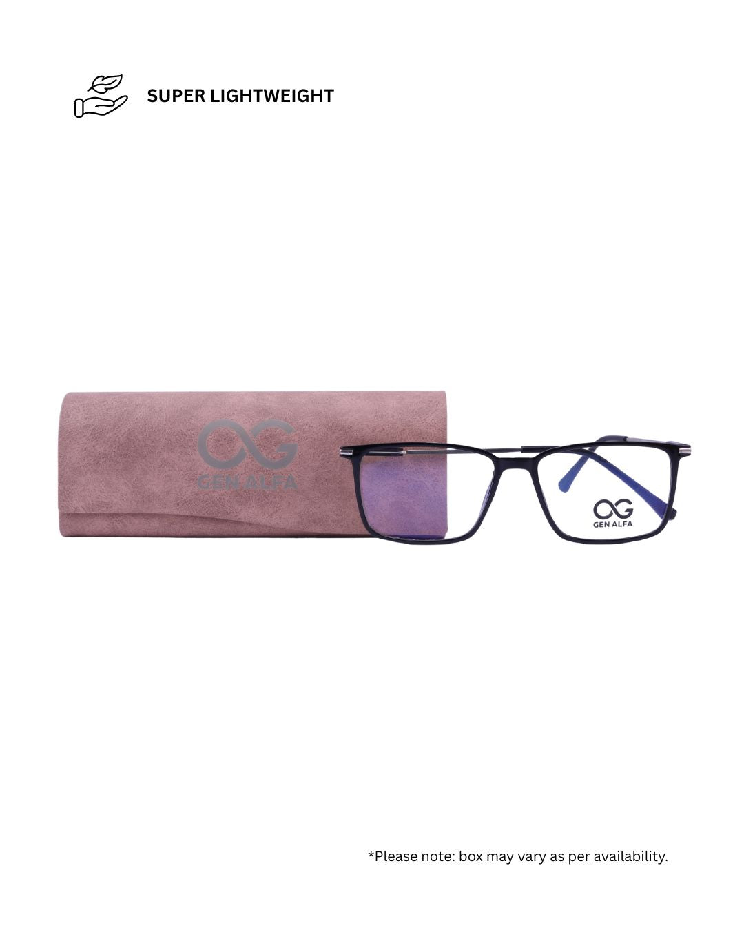 GEN ALFA VisionPro Black Square Eyeglass Frame