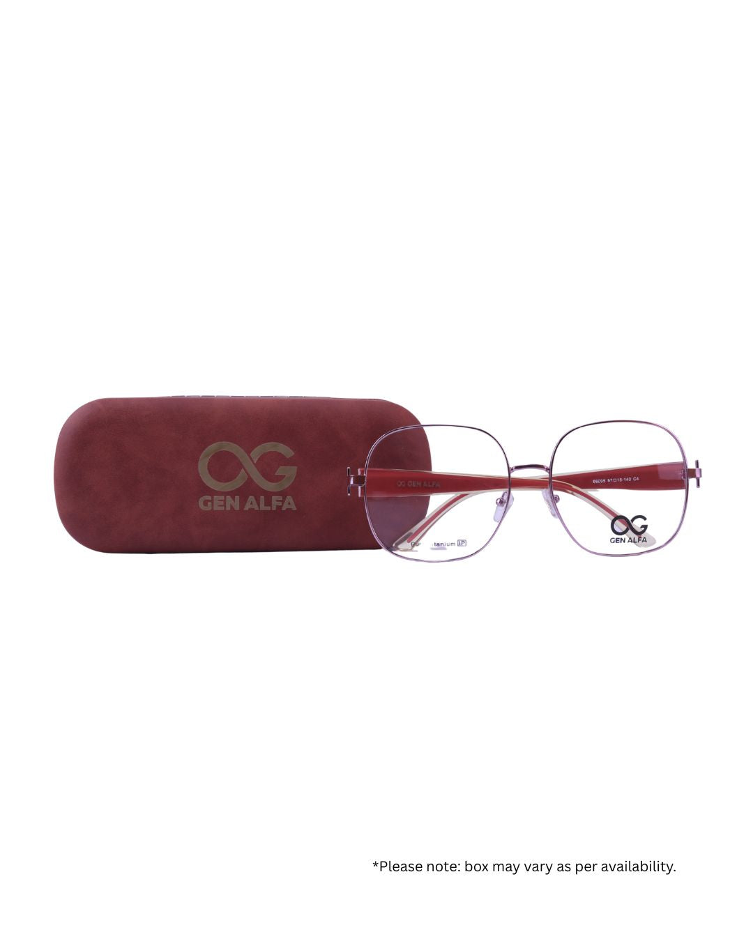 GEN ALFA VertexLite Square Titanium Unisex Eyeglass Frame