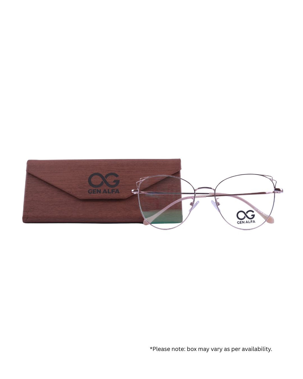 GEN ALFA AuraLite RoseGold Women’s Metal Round Spectacle Frame