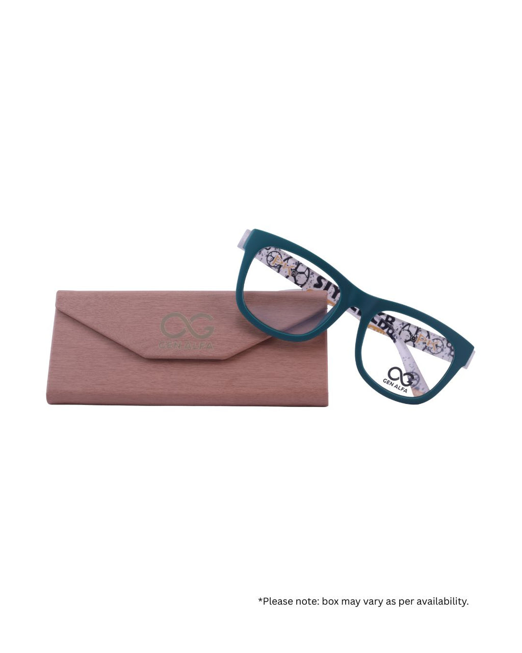 GEN ALFA Urban Edge Green-White Unisex Full-Rim Eyeglass Frame