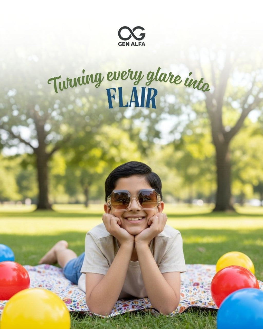 GEN ALFA Starlet Hexa Kids Sunglasses – UV400 Fashion Frame