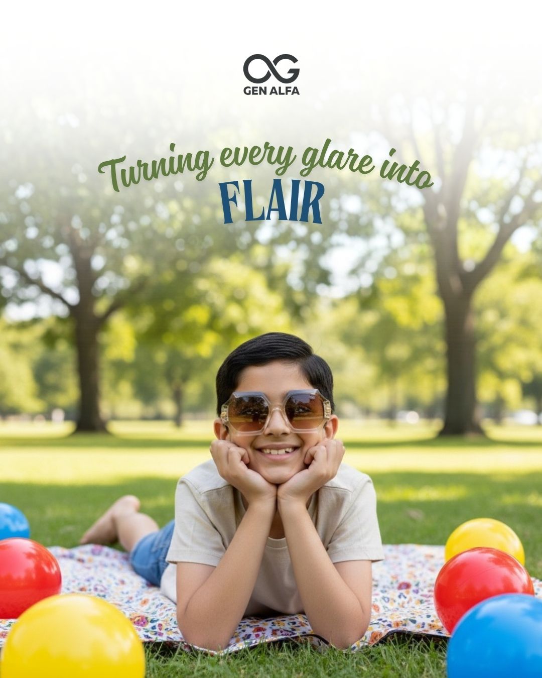 GEN ALFA Starlet Hexa Kids Sunglasses – UV400 Fashion Frame