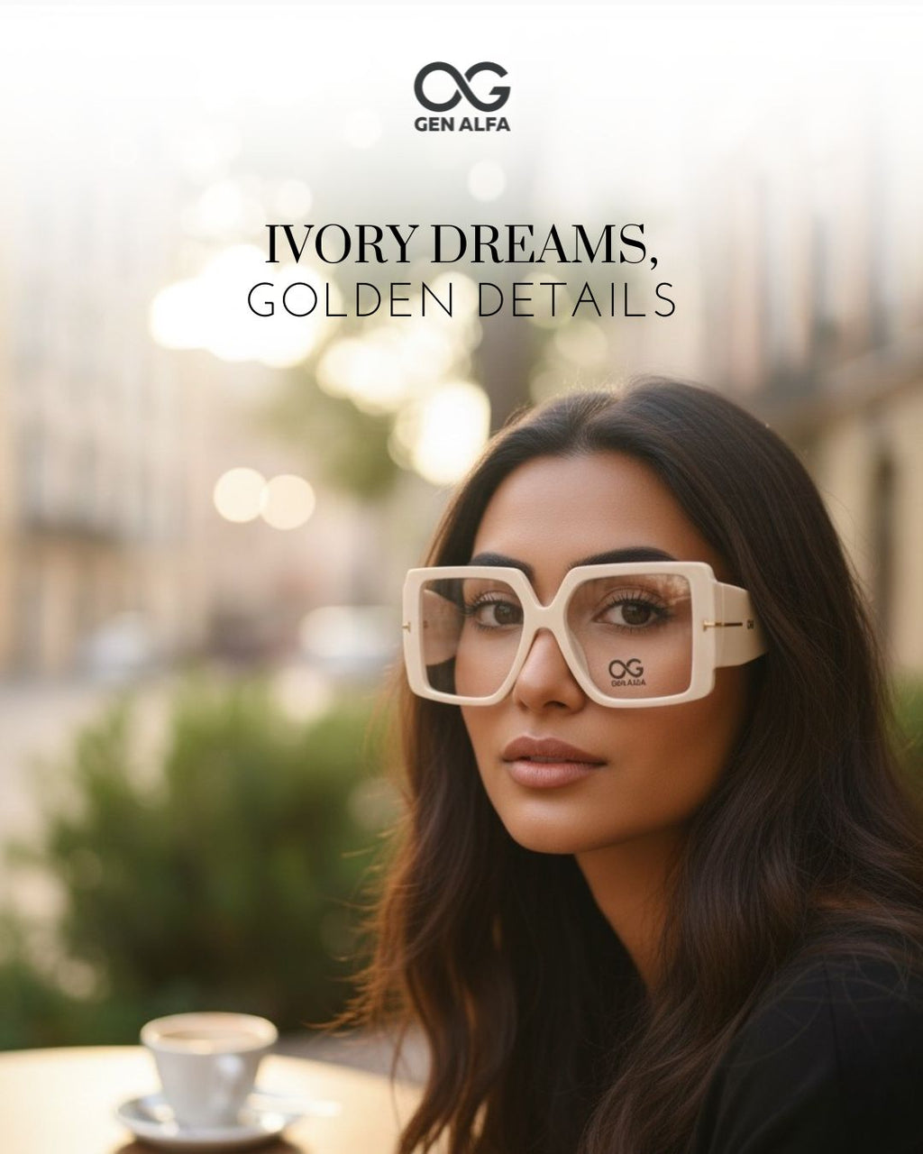 GEN ALFA Ivory Muse Oversized Women’s Eyeglass Frame