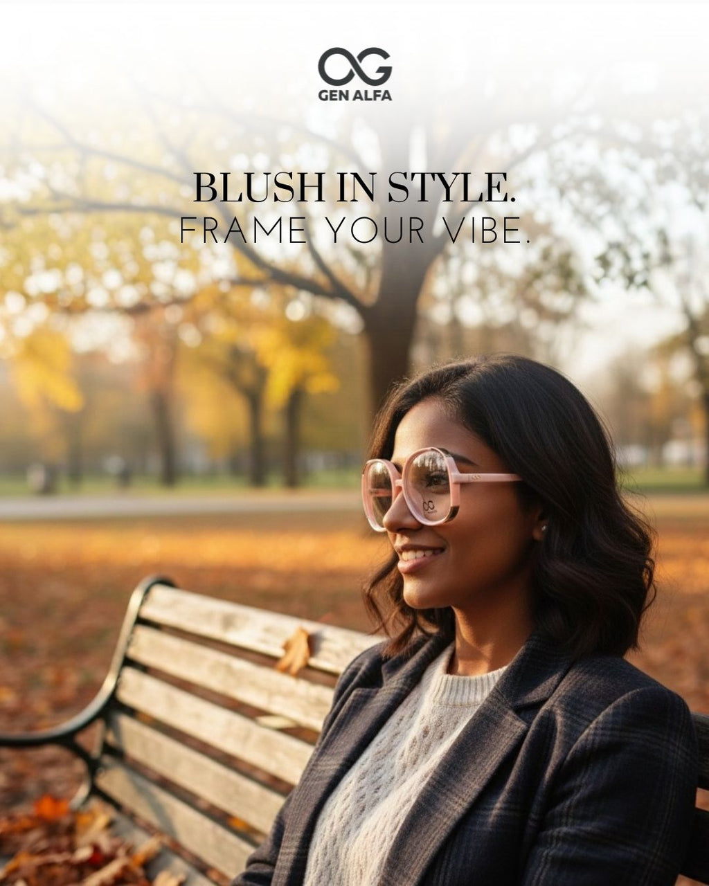 GEN ALFA BlushAura Oversized Women’s Round Eyeglass Frame