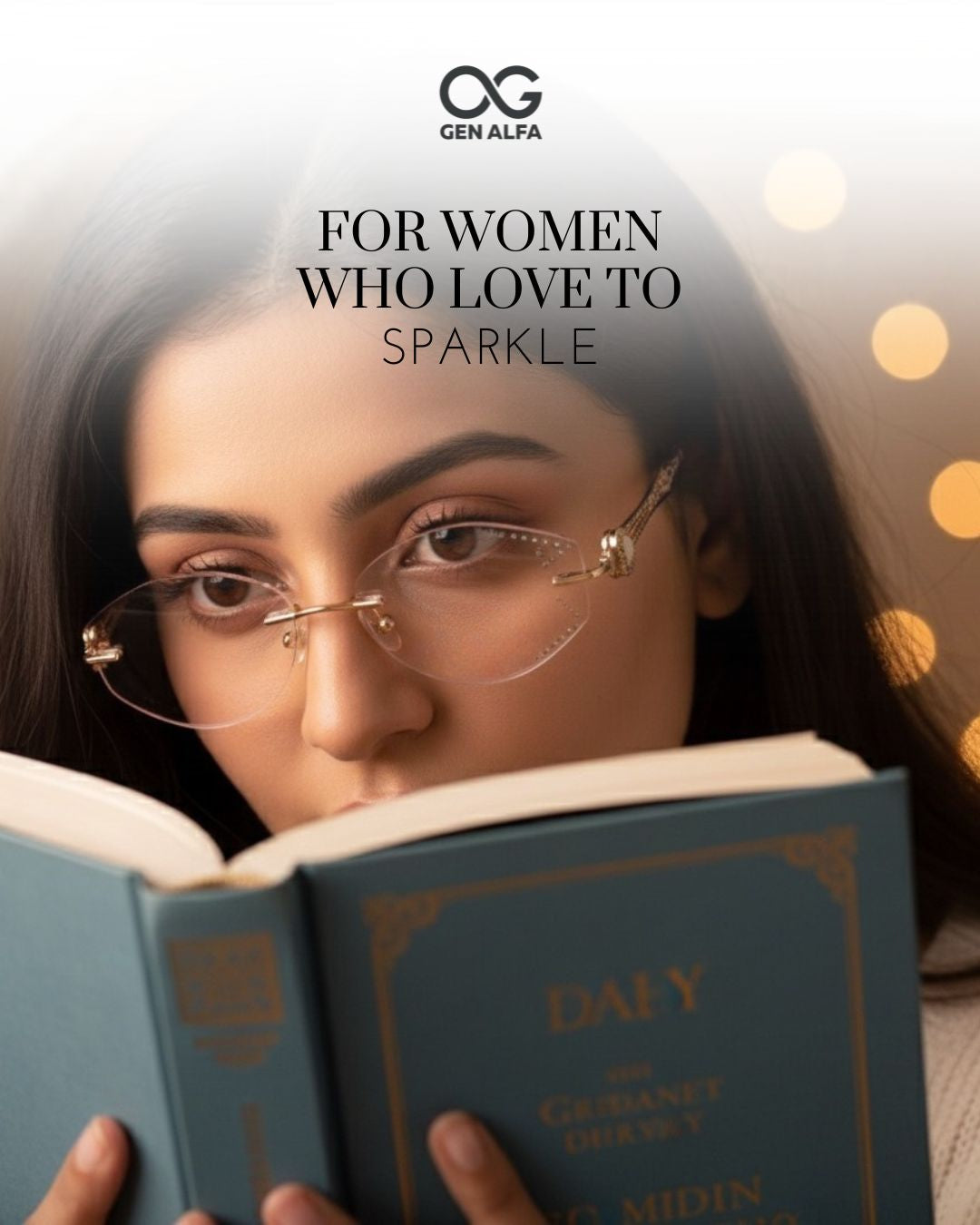 GEN ALFA Royale HeartCut Rimless Women’s Eyeglass Frame