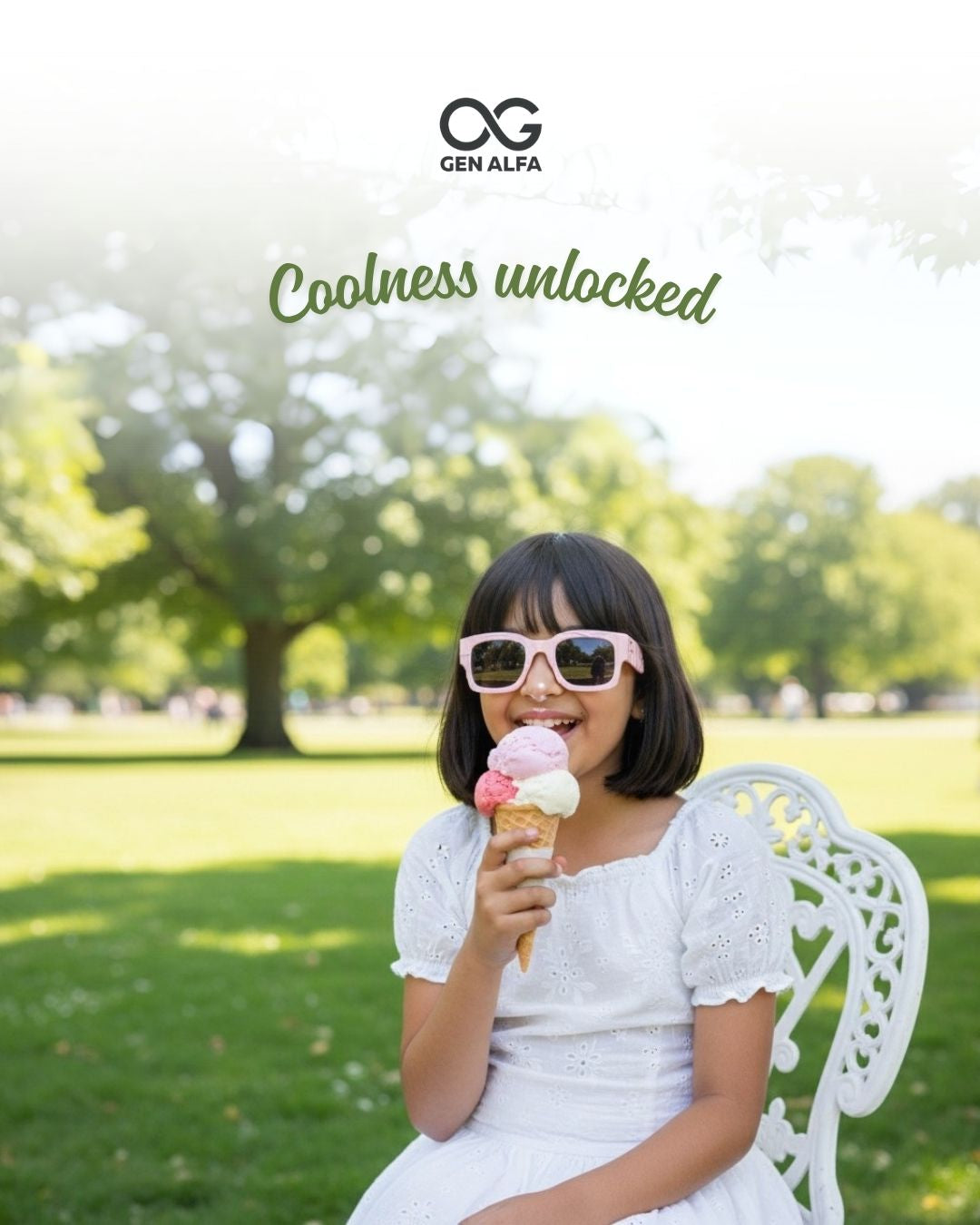 GEN ALFA FrostMaze Textured Sunglasses – UV400 Protection | Black