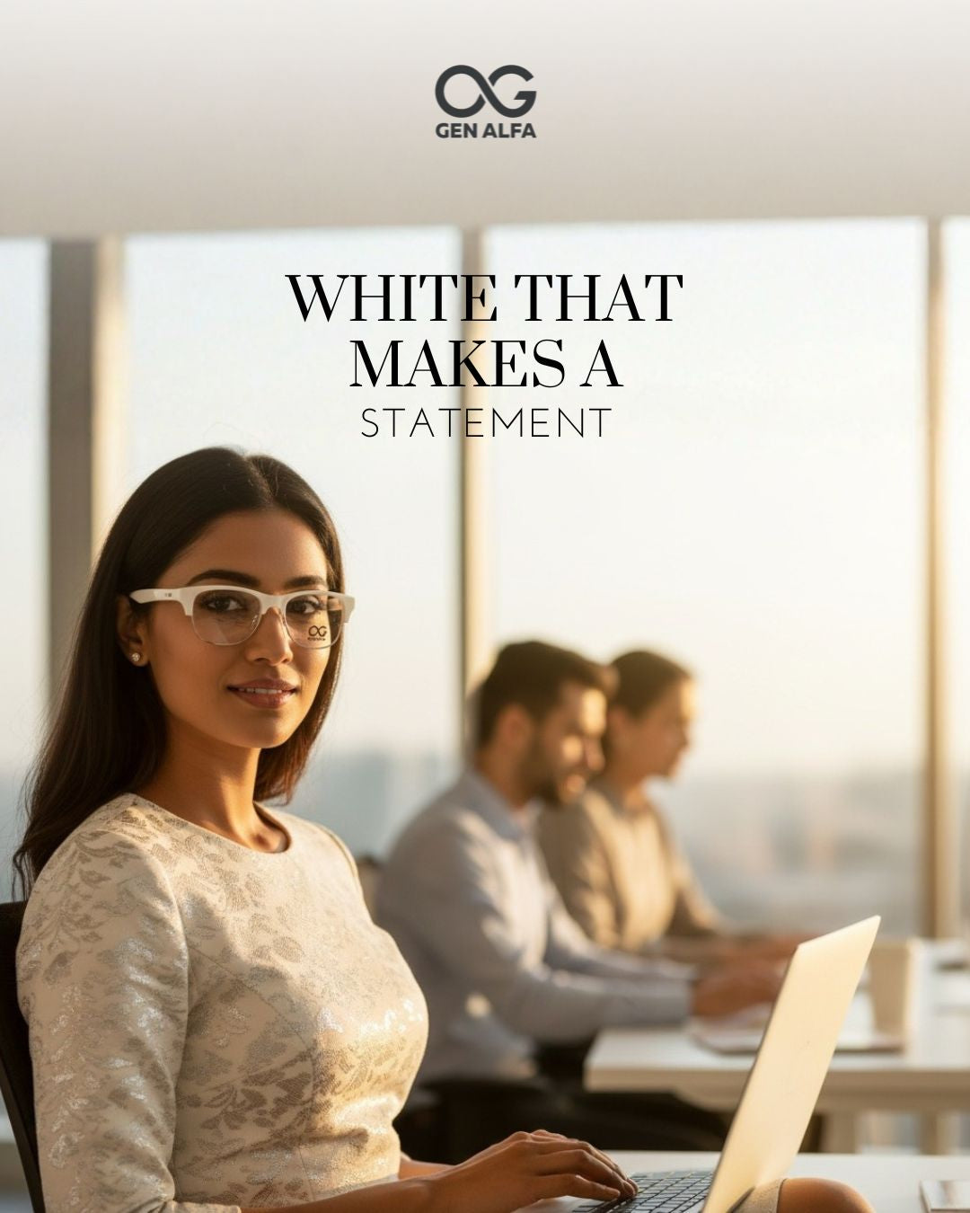 GEN ALFA IvoryVision Half Rim Eyeglass Frame