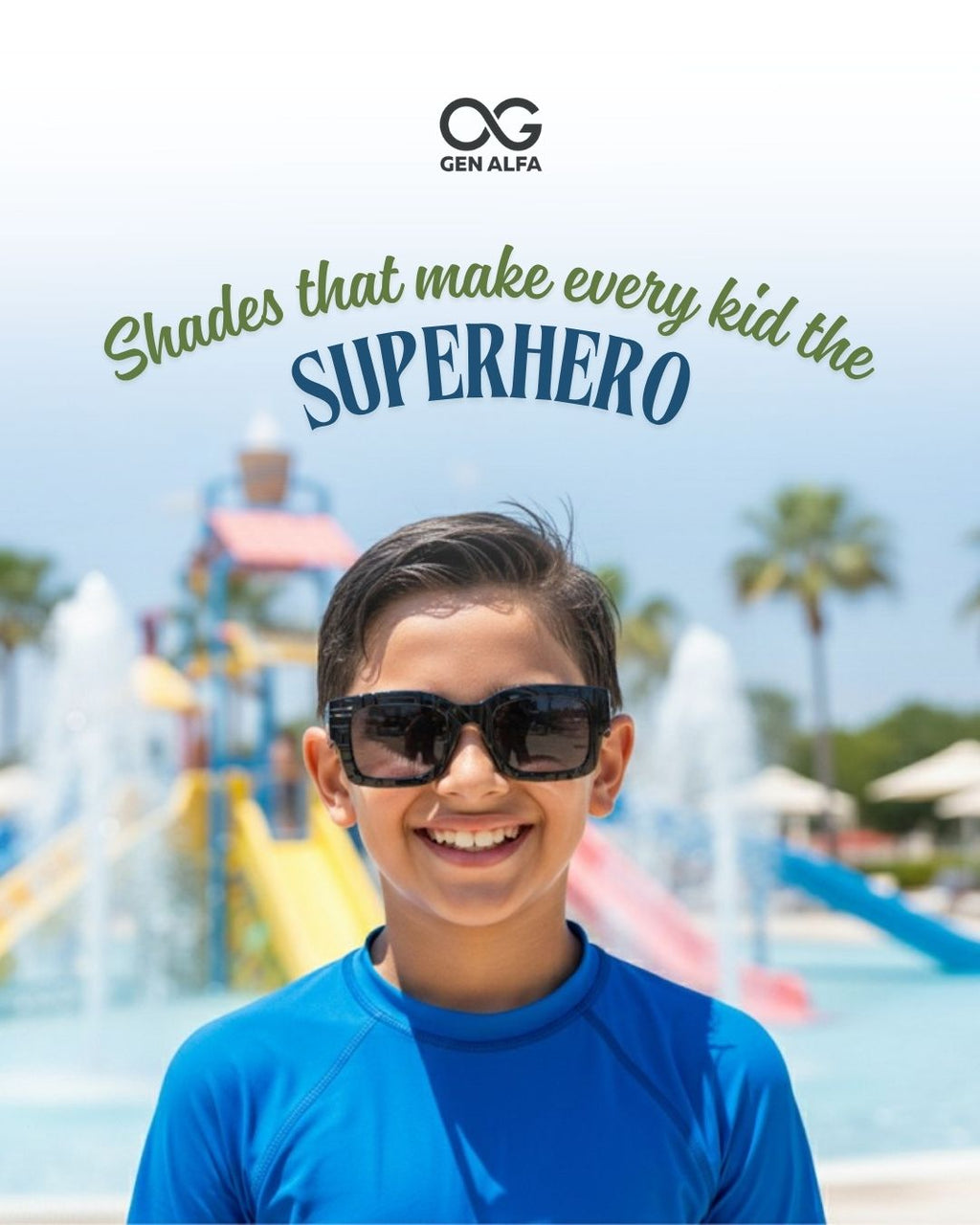 GEN ALFA FrostMaze Textured Sunglasses – UV400 Protection | Black