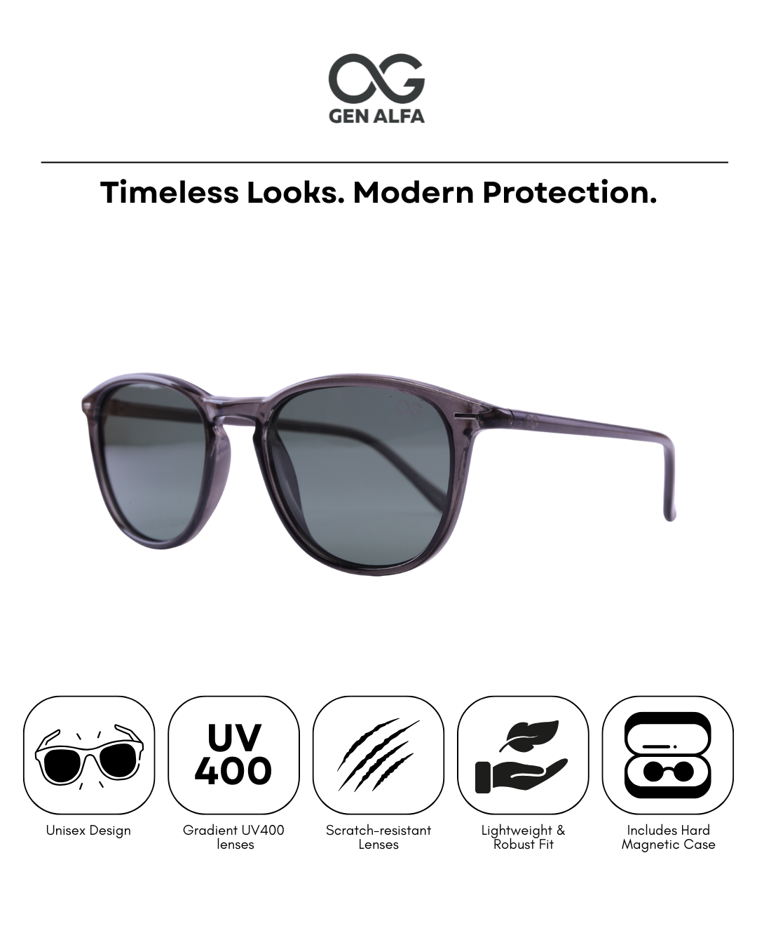 GEN ALFA Urban Unisex Polarised Sunglasses