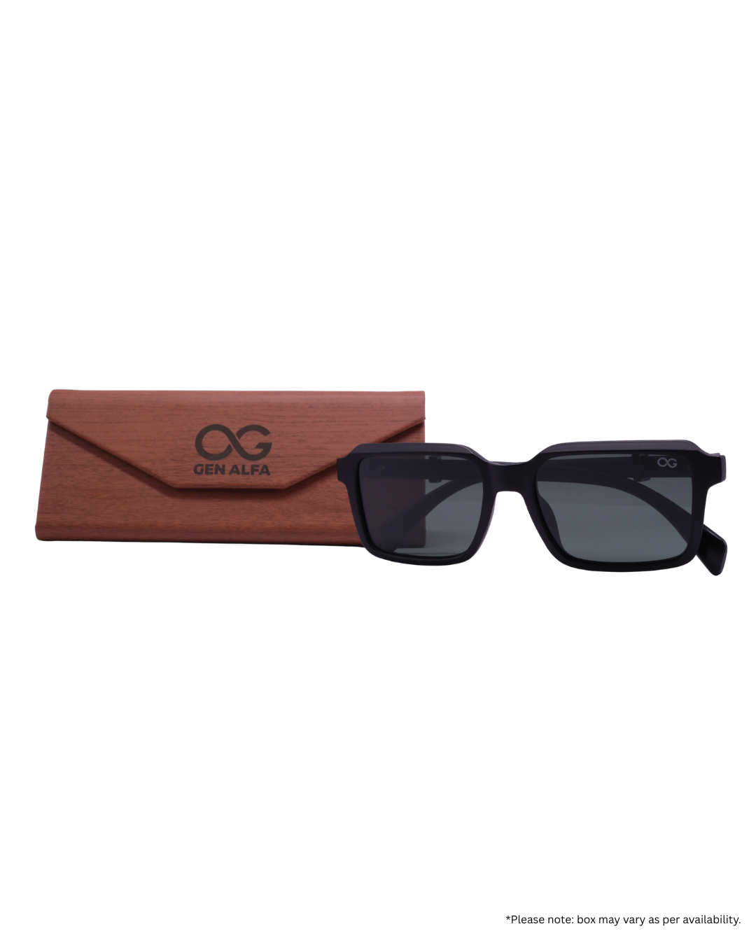 GEN ALFA Blackline Signature Men’s Sunglasses – UV400 Polarised Full-Rim Square Frame