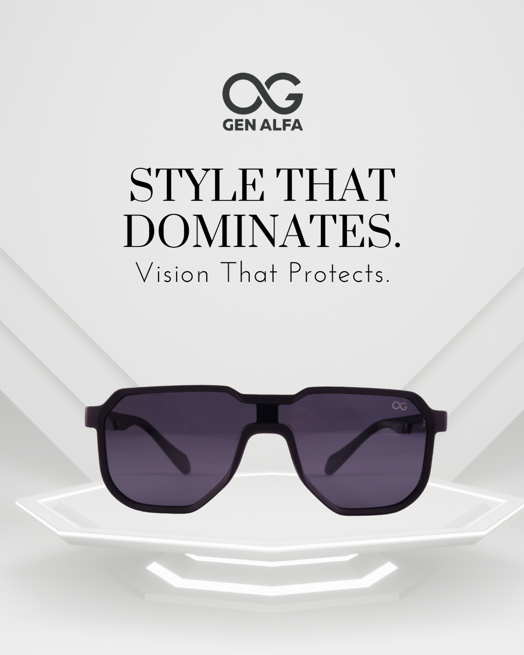 GEN ALFA Shield Sunglasses for Men | Futuristic Single-Lens Design | UV400 Protected