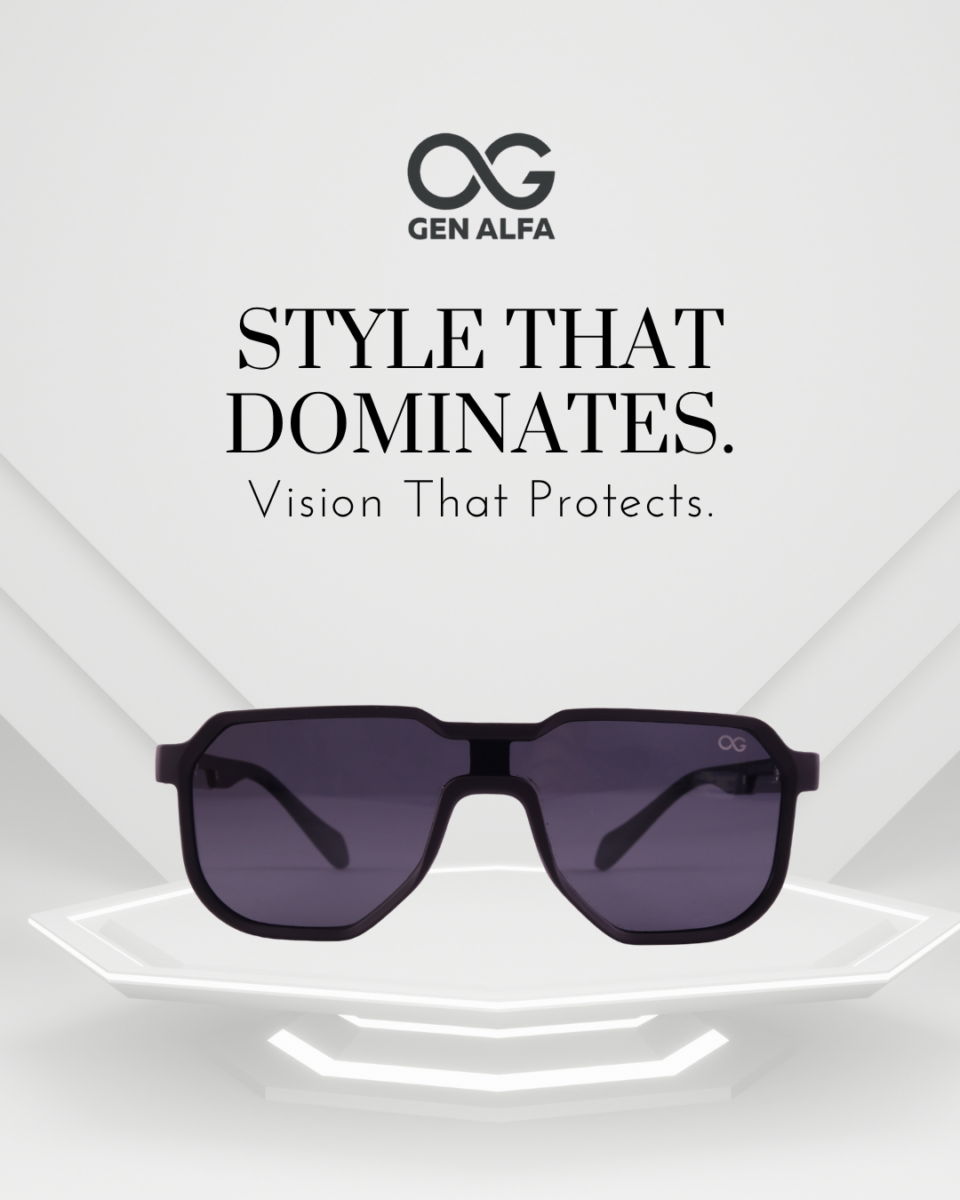 GEN ALFA Shield Sunglasses for Men | Futuristic Single-Lens Design | UV400 Protected