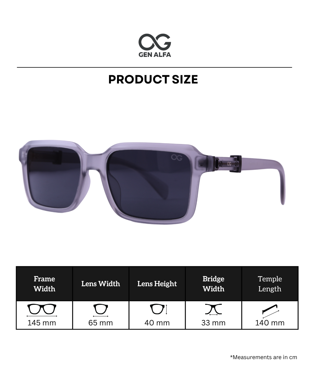 GEN ALFA MetroSquare Unisex UV400 Rectangular Sunglasses