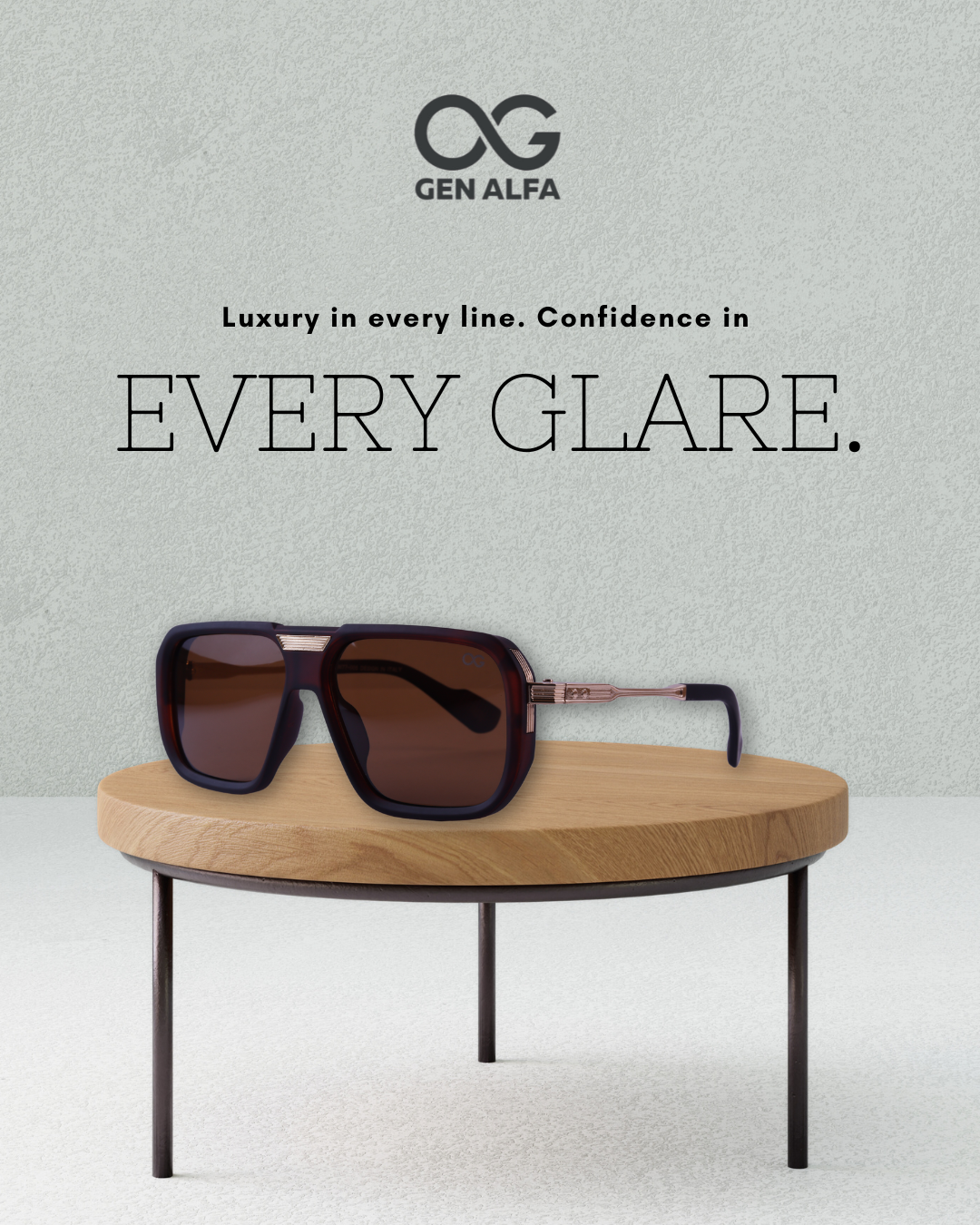 GEN ALFA Luxe Square Men’s Oversized Sunglasses – Gradient UV400