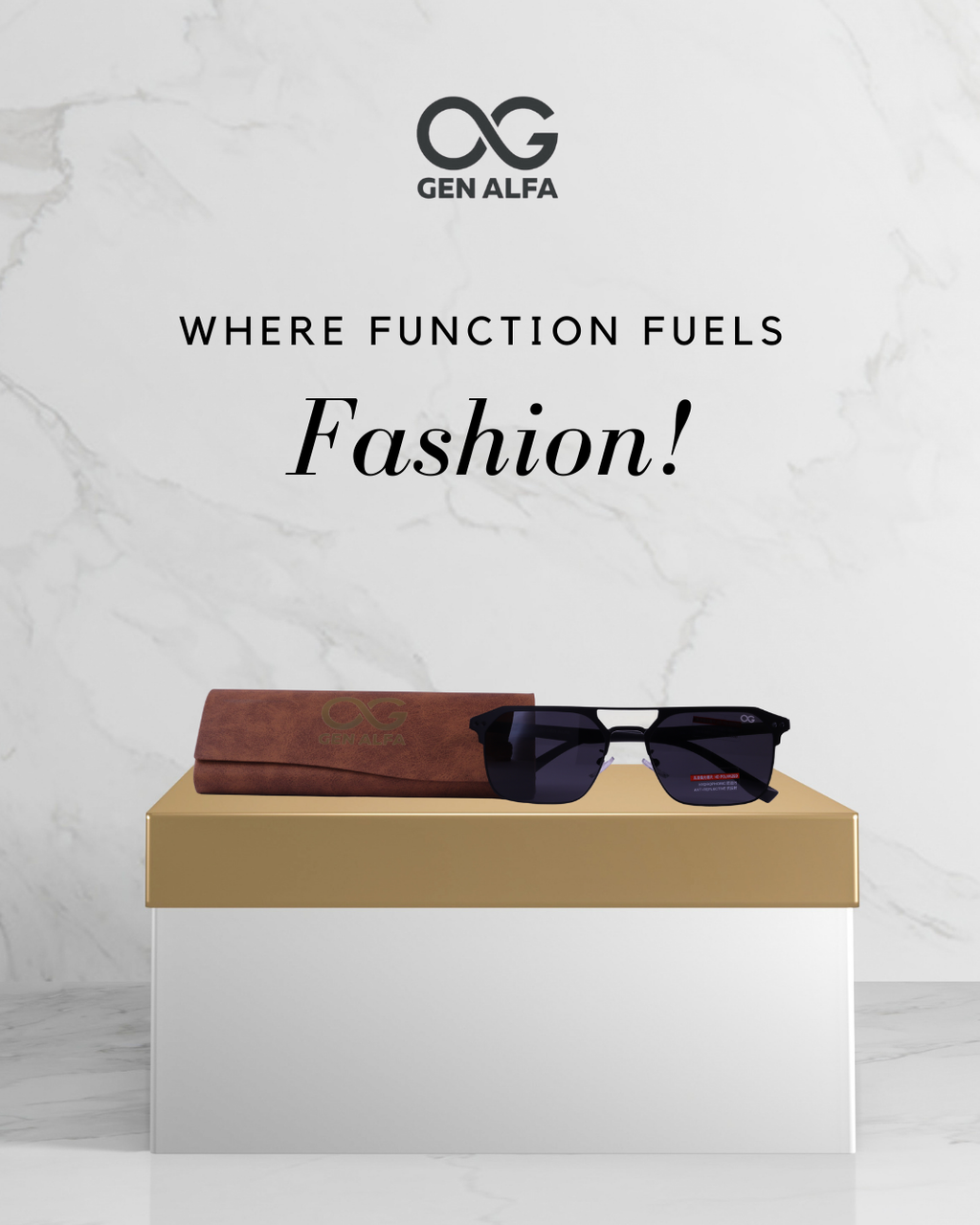 GEN ALFA Stealth Polarized Sunglasses for Men – Matte Black HD