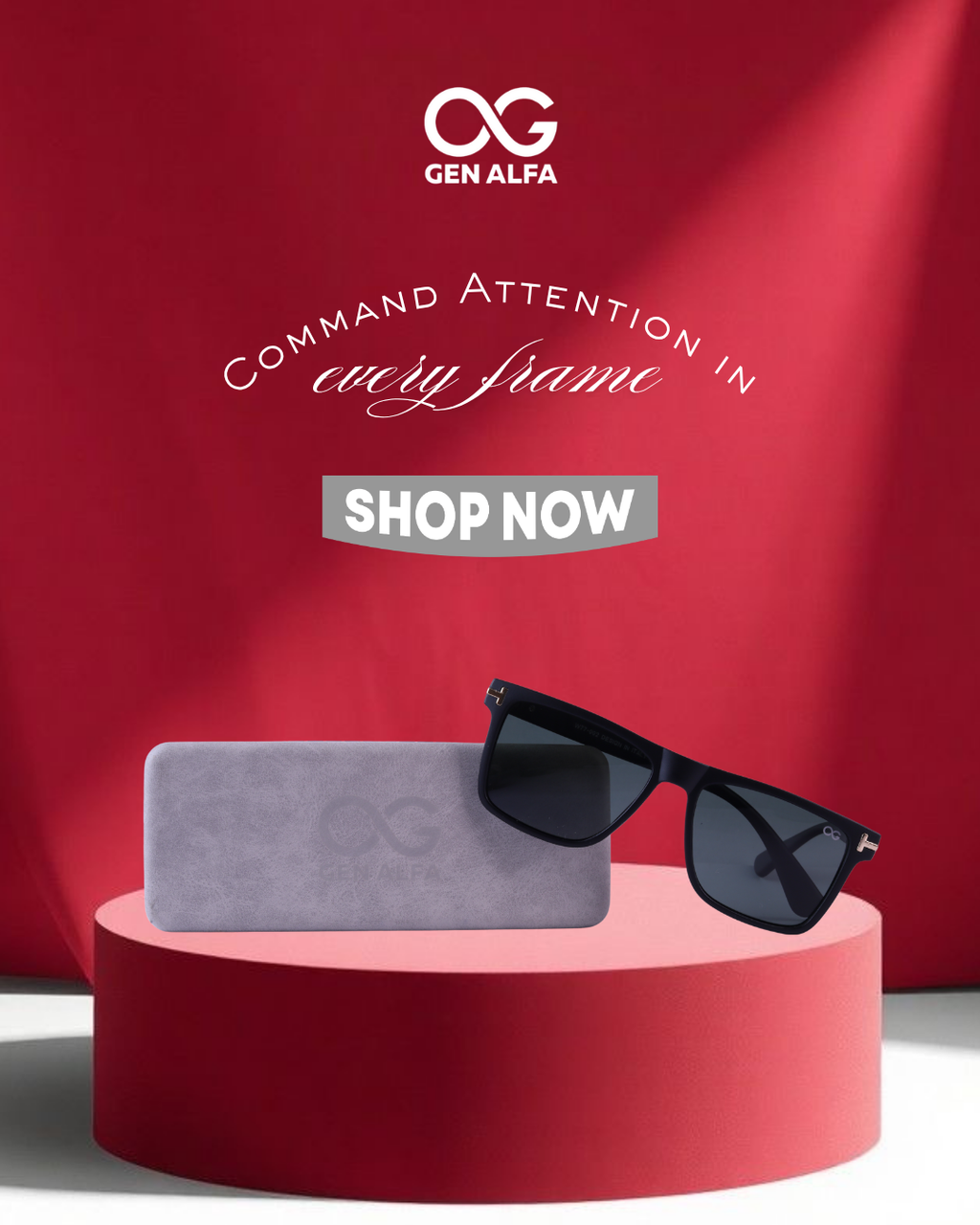 GEN ALFA IronBolt – Men’s Deep Blue Square Statement Sunglasses | UV400 Protection