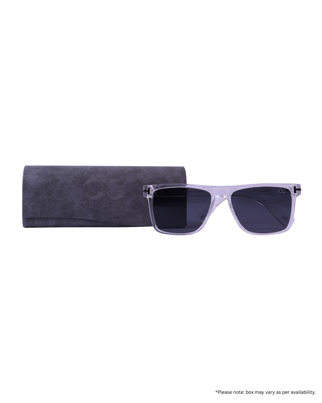 GEN ALFA IceDrift Men’s Sunglasses – Transparent Frame with Polarized UV400 Lenses