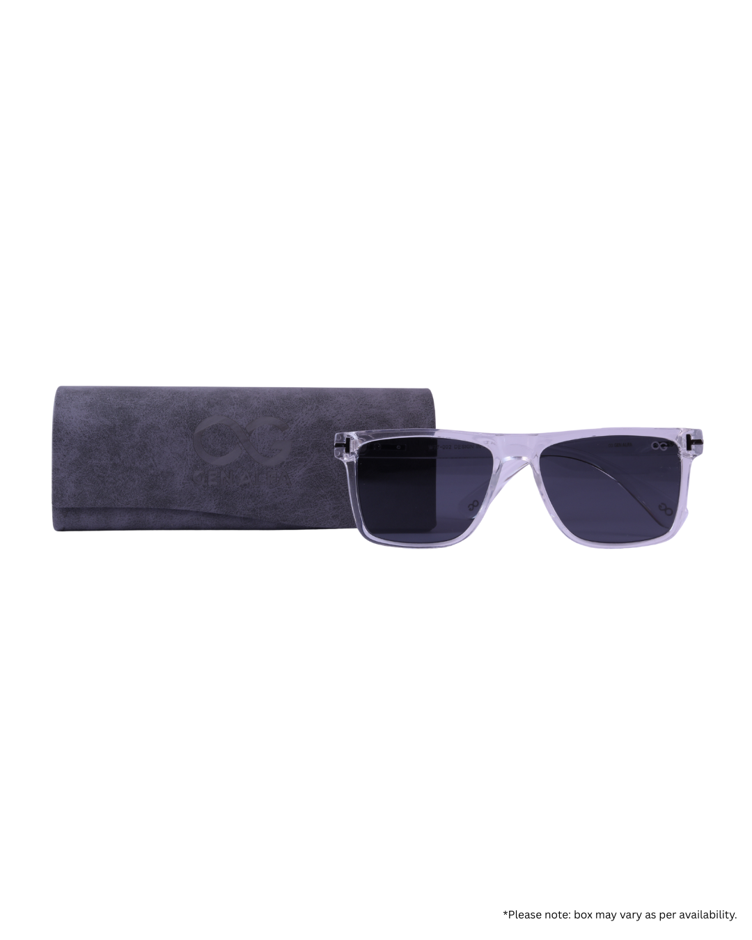 GEN ALFA IceDrift Men’s Sunglasses – Transparent Frame with Polarized UV400 Lenses