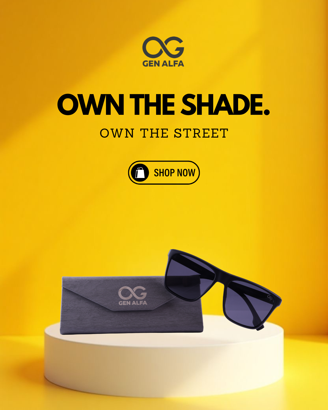 GEN ALFA Unisex Alpha Stealth Polarised Sunglasses | UV 400 Protection