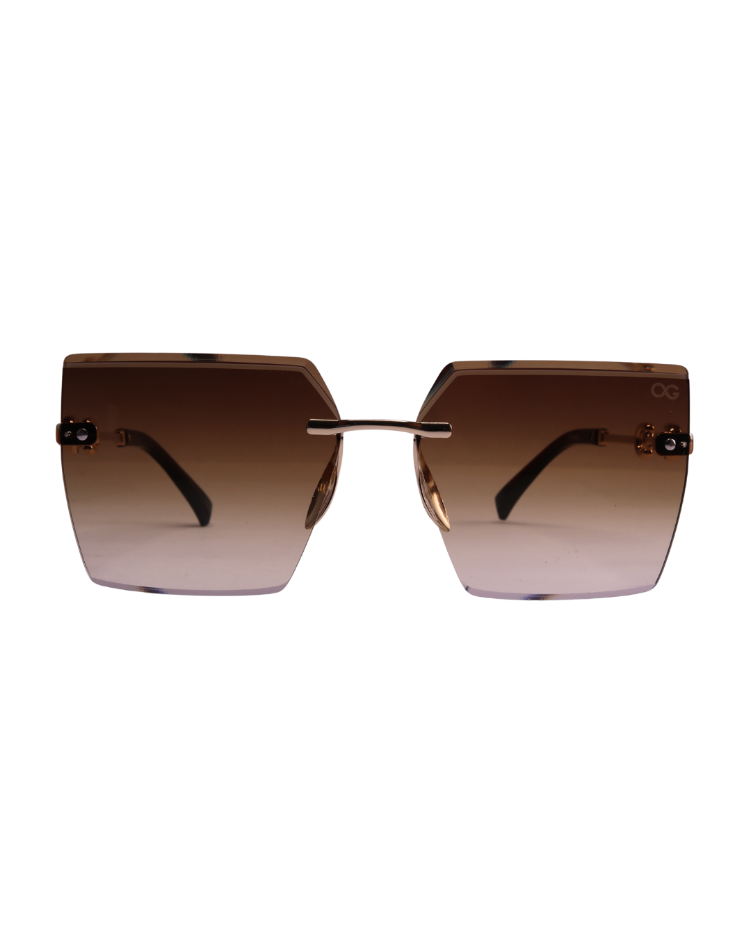 GEN ALFA Chain Luxe Women’s Sunglasses – Oversized Gradient Lenses with Gold Chain-Link Temples