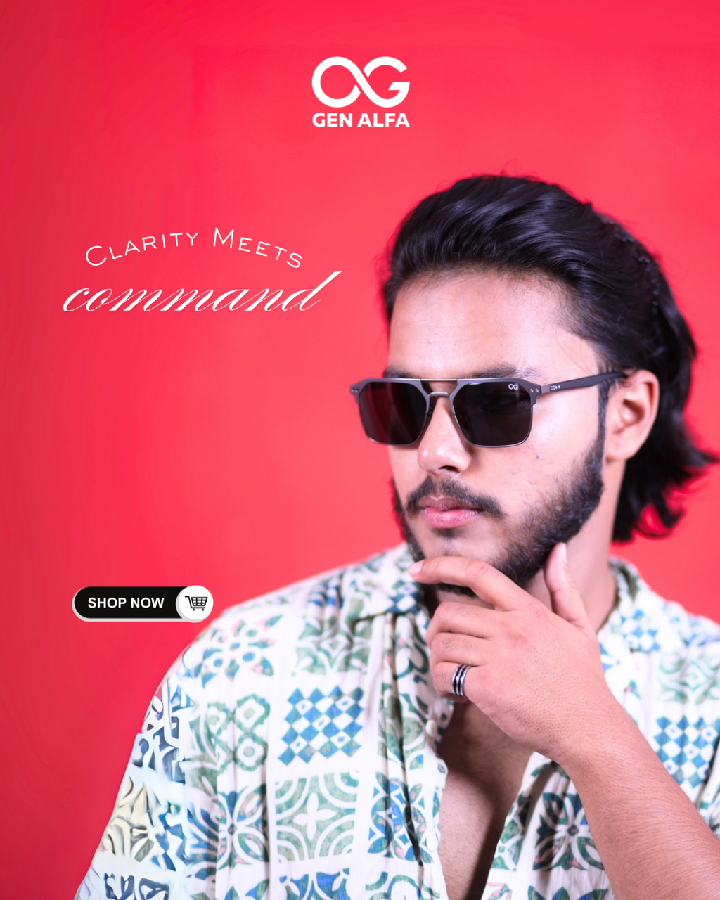 GEN ALFA Stealth Polarized Sunglasses for Men – Matte Black HD