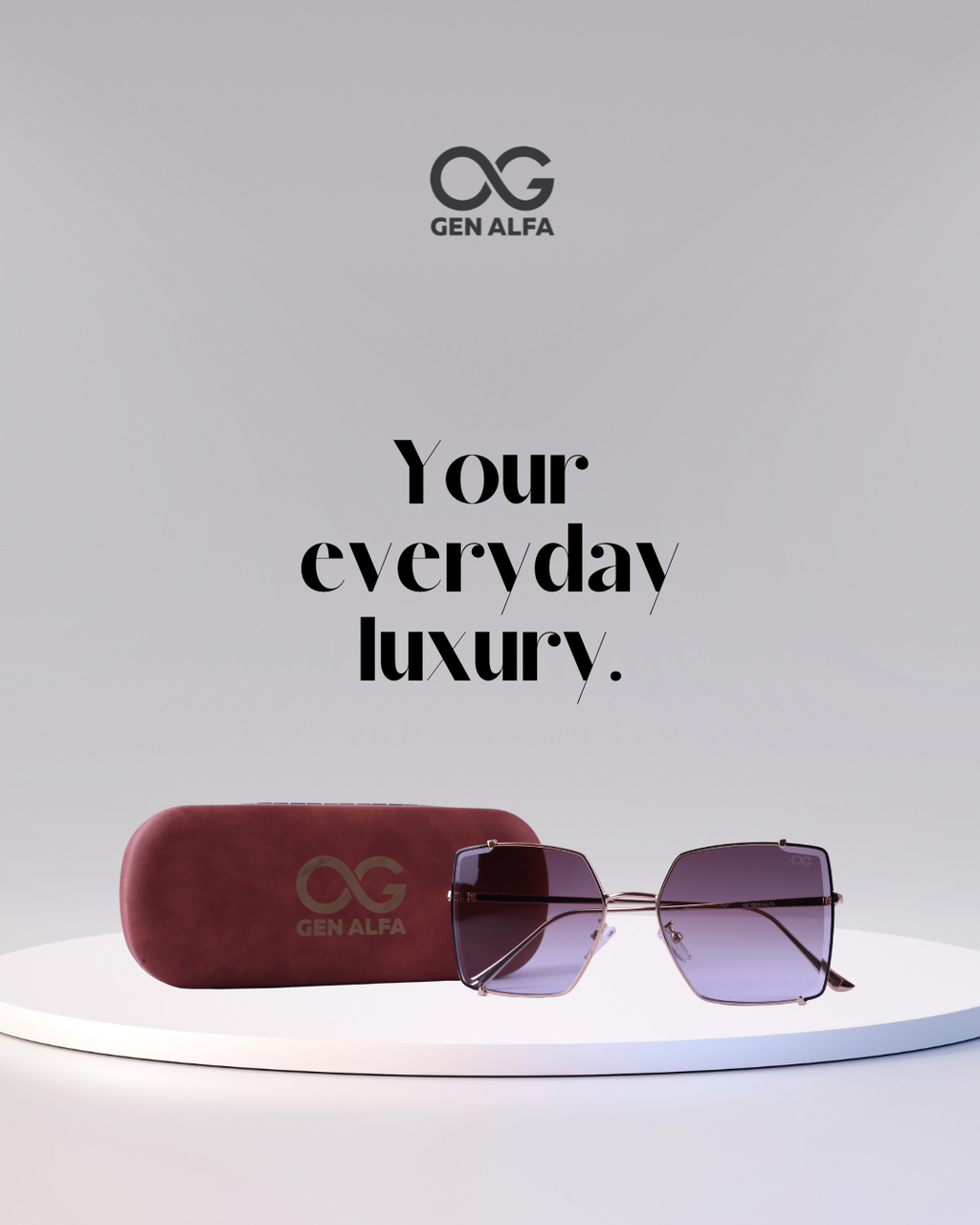 GEN ALFA DivaFrame Women’s Sunglasses – Oversized Square Gradient Lenses with Gold Frame