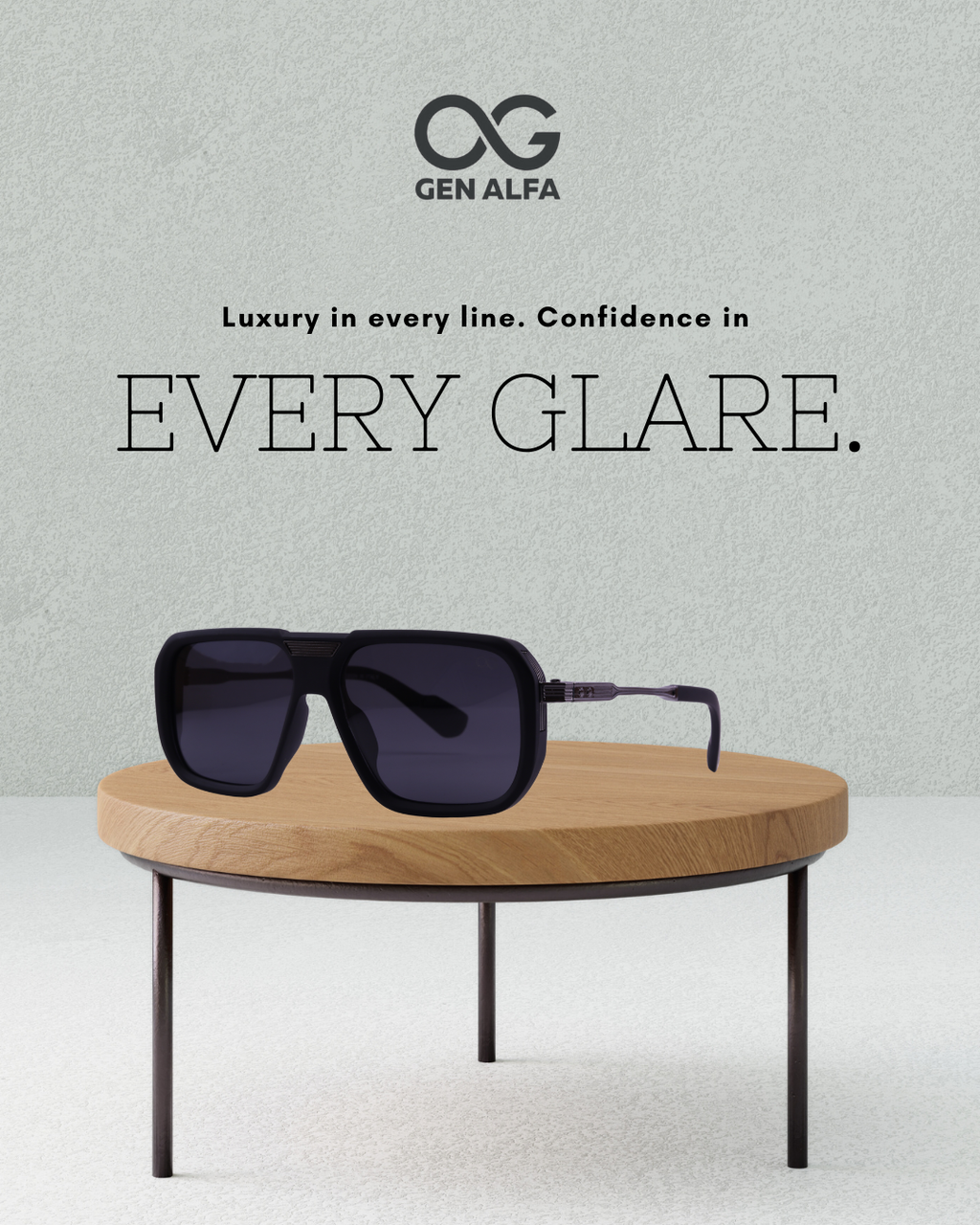 GEN ALFA Luxe Square Men’s Oversized Sunglasses – Gradient UV400