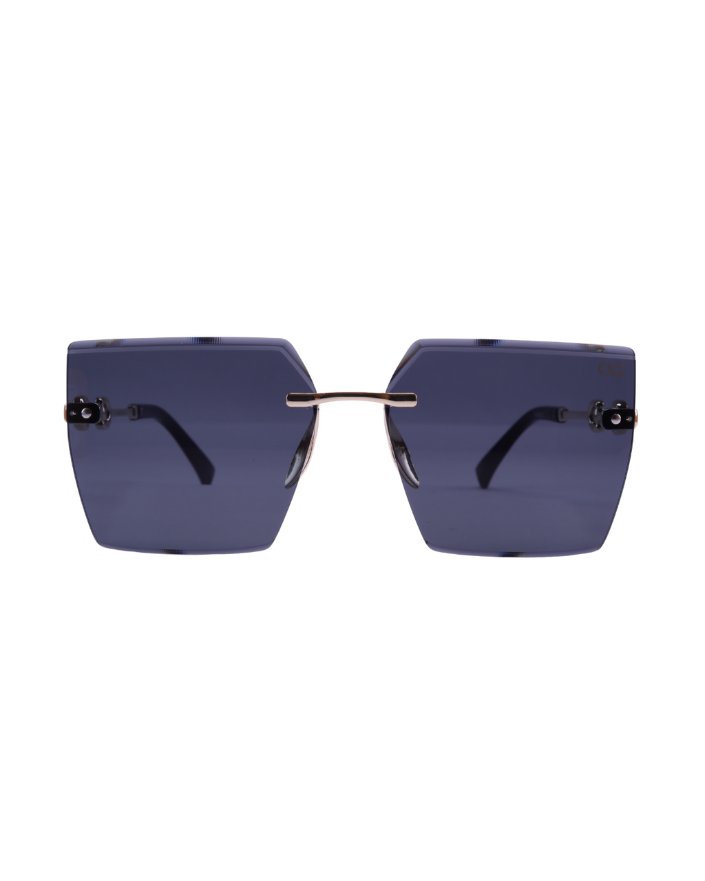 GEN ALFA Chain Luxe Women’s Sunglasses – Oversized Gradient Lenses with Gold Chain-Link Temples