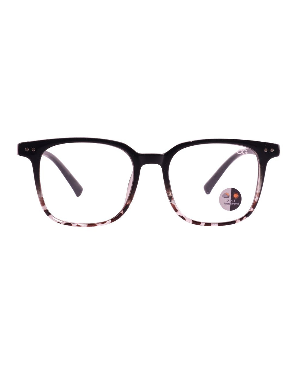 GEN ALFA AuraShift – Photochromic Unisex Optical Frame | Colour-Changing Eyeglasses | Black & Brown (Print)