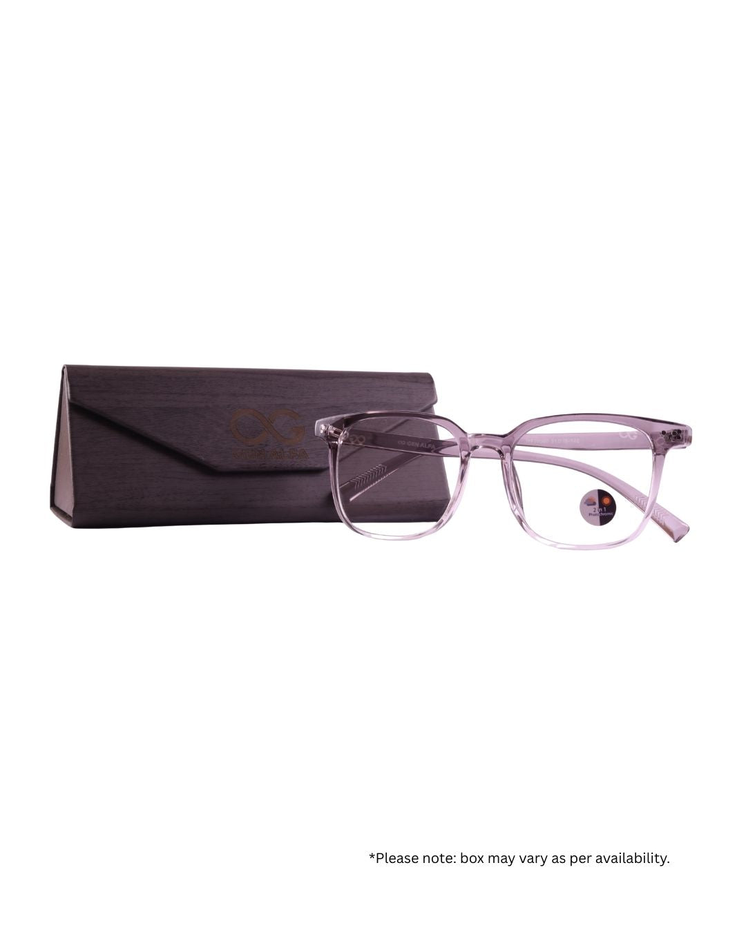 GEN ALFA AuraShift – Photochromic Unisex Optical Frame | Colour-Changing Eyeglasses | Grey & Clear