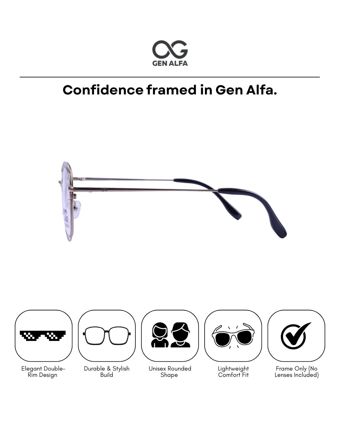 GEN ALFA Aurex Duo Rim Unisex Eyeglass Frame