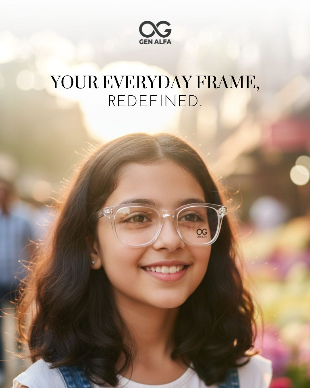 GEN ALFA ClearForm Edge – Transparent Unisex Optical Frame