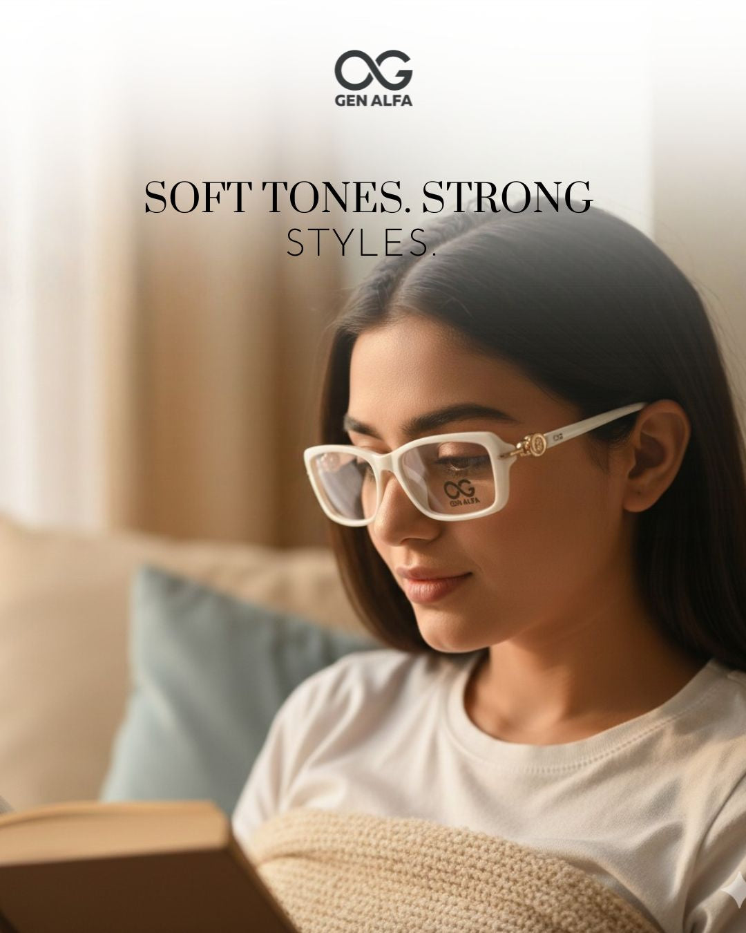 GEN ALFA Ivory Lock Chic Women’s Eyeglass Frame