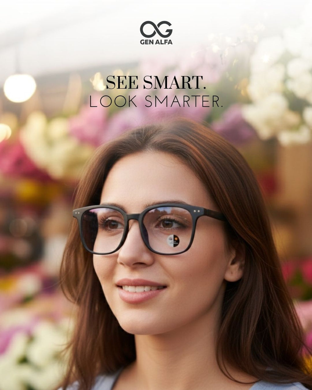 GEN ALFA AuraShift – Photochromic Unisex Optical Frame | Colour-Changing Eyeglasses | Black