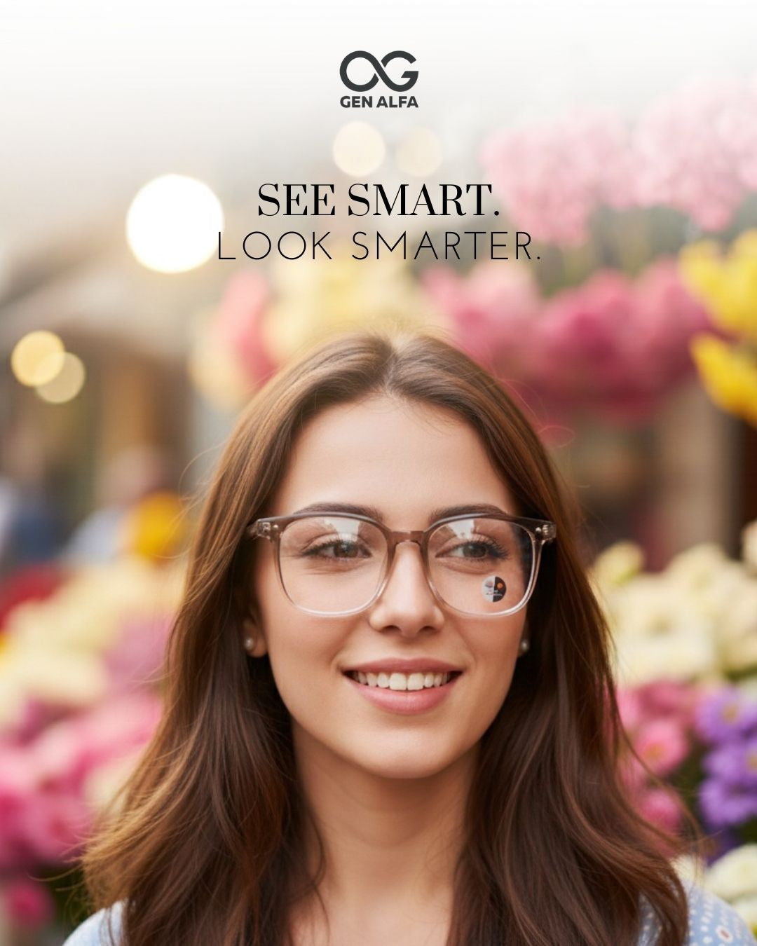 GEN ALFA AuraShift – Photochromic Unisex Optical Frame | Colour-Changing Eyeglasses | Brown & Clear