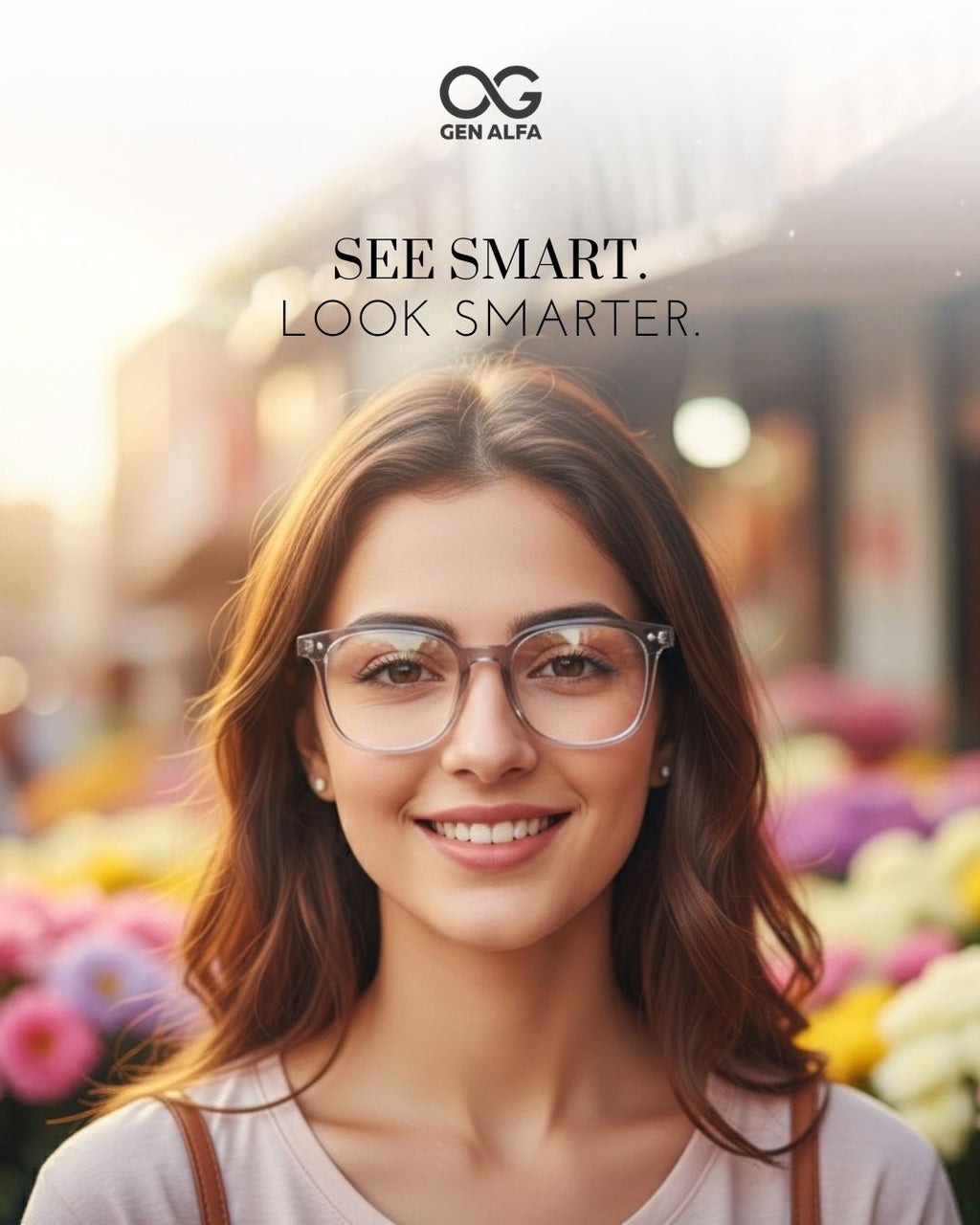 GEN ALFA AuraShift – Photochromic Unisex Optical Frame | Colour-Changing Eyeglasses | Grey & Clear