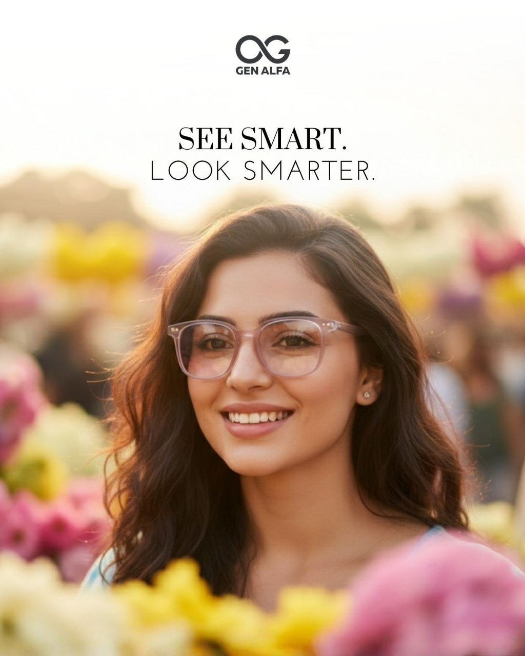 GEN ALFA AuraShift – Photochromic Unisex Optical Frame | Colour-Changing Eyeglasses | Pink