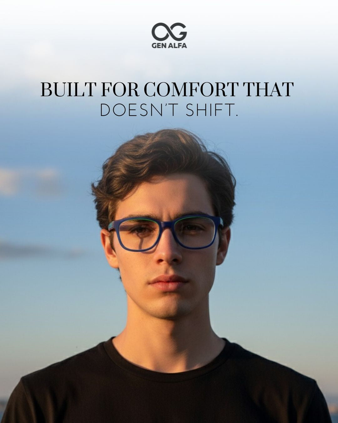 GEN ALFA FlexArc Pro – Adjustable Cable Temple Unisex Optical Frame